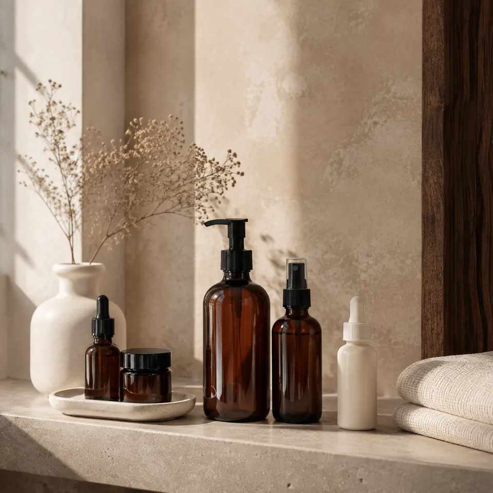 Warm private facial treatment room